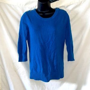 Banana republic women’s blue three-quarter sleeve top shirt size small